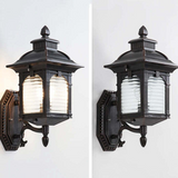 Antique Glass Outdoor Wall Lamp