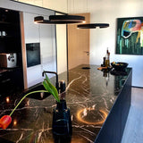 Modern circular LED pendant light