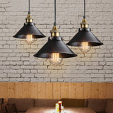 Cone-shaped Pendant light made of brass