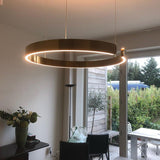 Modern circular LED pendant light