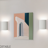 Modern Semi-circular Resin Sconce for Living Room