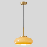 Modern Copper and Glass Pendant Light