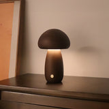 Rechargeable Wooden Mushrooms Table Lamp