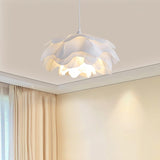 White Pendant Light in Flower Shape