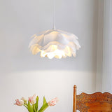 White Pendant Light in Flower Shape