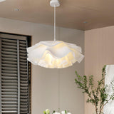 White Pendant Light in Flower Shape