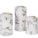 Candlylight™ | Set de 3 Bougies LED Marble
