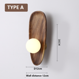 Wall Light made of Natural Wood