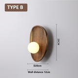 Wall Light made of Natural Wood