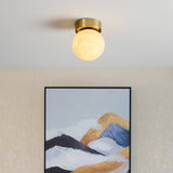 Moon Alabaster Ceiling Light