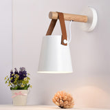 Conical Wall Light Made of Wood