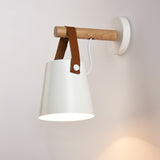 Conical Wall Light Made of Wood