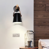 Conical Wall Light Made of Wood