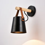 Conical Wall Light Made of Wood
