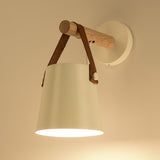 Conical Wall Light Made of Wood