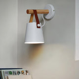 Conical Wall Light Made of Wood