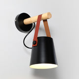Conical Wall Light Made of Wood