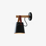 Conical Wall Light Made of Wood