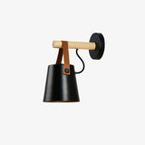 Conical Wall Light Made of Wood