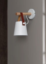 Conical Wall Light Made of Wood