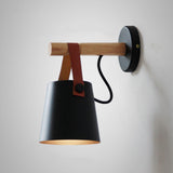 Conical Wall Light Made of Wood