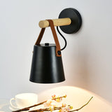 Conical Wall Light Made of Wood