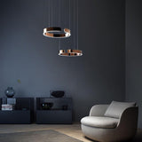 Modern circular LED pendant light