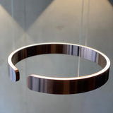 Modern circular LED pendant light