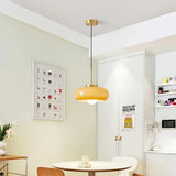 Modern Copper and Glass Pendant Light