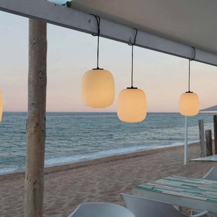 Alessio Retro Lantern Metal Waterproof Outdoor Pendant Lamp Black/Bronze