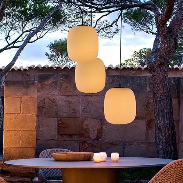 Alessio Retro Lantern Metal Waterproof Outdoor Pendant Lamp Black/Bronze
