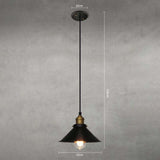 Cone-shaped Pendant light made of brass
