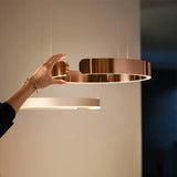 Modern circular LED pendant light