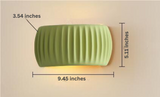 Modern Art Deco resin ribbed wall light