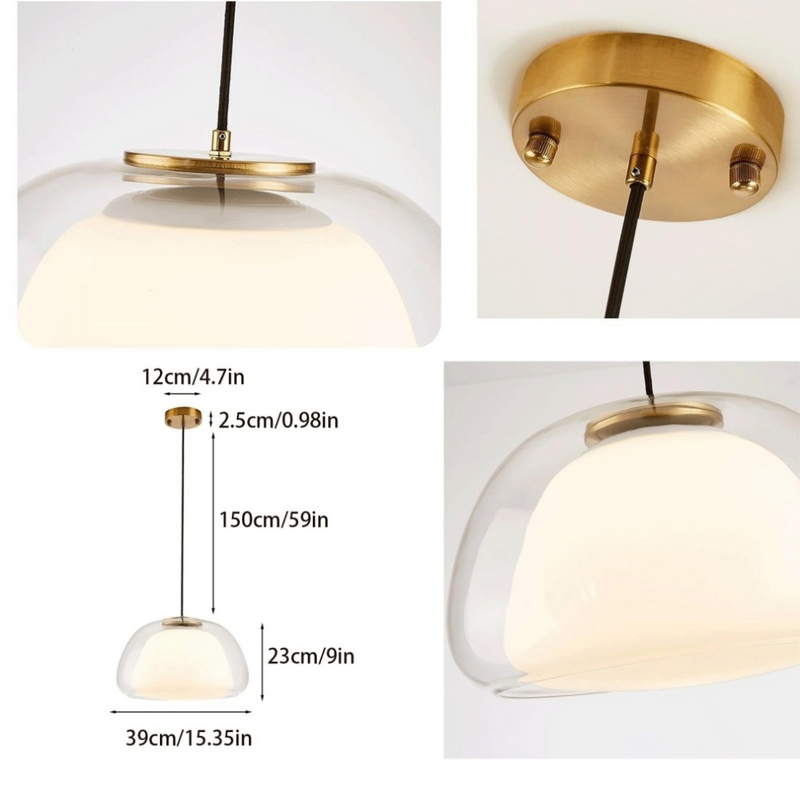 Modern Milk Glass Jelly Pendant Light