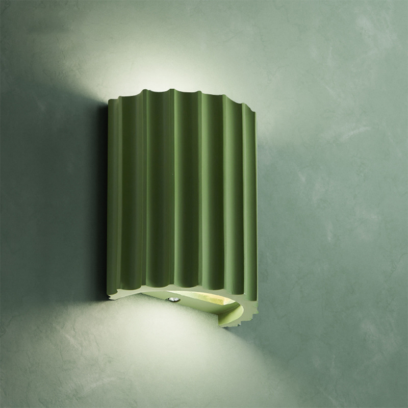 Modern Semi-circular Resin Sconce for Living Room
