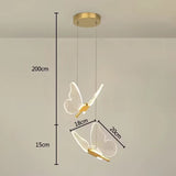 Pendant light in the shape of a butterfly