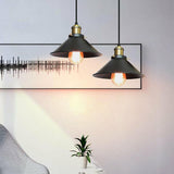 Cone-shaped Pendant light made of brass