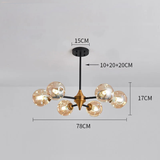 Modern blown Glass Chandelier