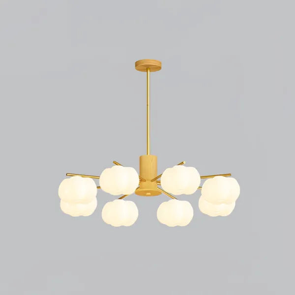 Creative Wooden Cotton Balls Living Room Chandelier