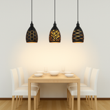 Besson pendant lights in patterned metal