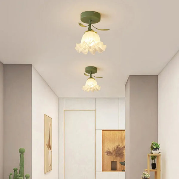 French Tiffany Simple Mini Flower Ceiling Light