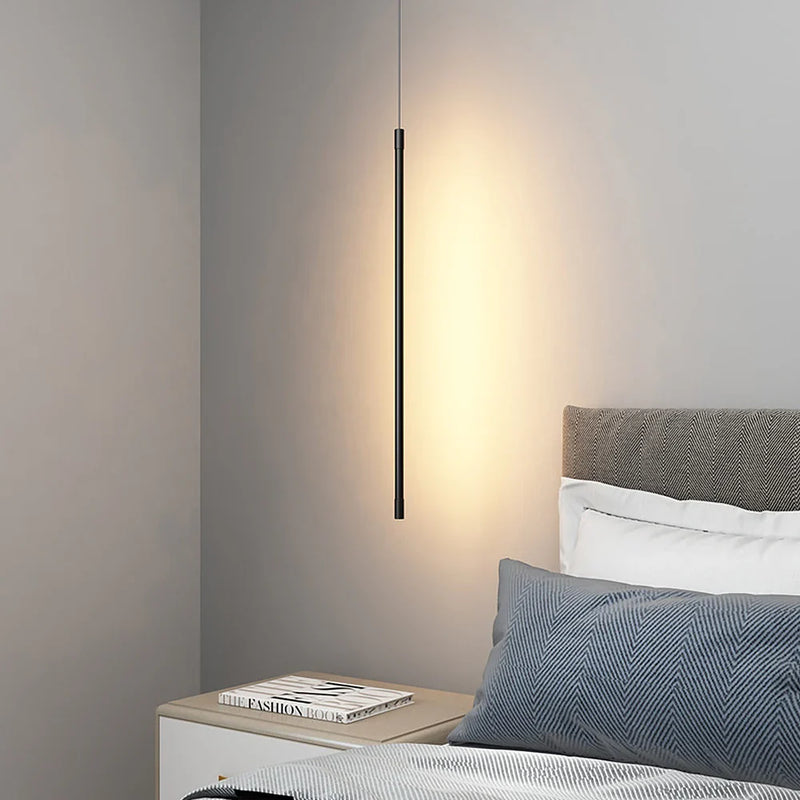 Minimalist Long LED Pendant Light made of Aluminum