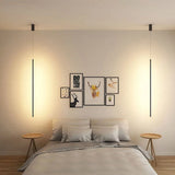 Minimalist Long LED Pendant Light made of Aluminum