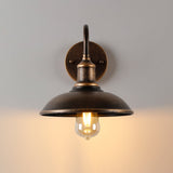 Alessio Rustic Bowl Shaped Antique Brass IP65 Water Proof Outdoor Wall Lamp