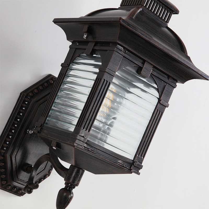 Antique Glass Outdoor Wall Lamp
