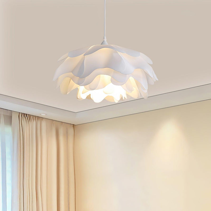 White Pendant Light in Flower Shape