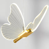 Pendant light in the shape of a butterfly