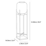 Solar floor lamp lantern for outdoors