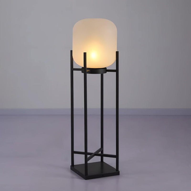 Solar floor lamp lantern for outdoors
